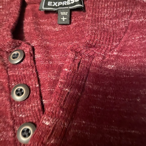 Like new red / burgandy sweater size L made by Express - Picture 2 of 3